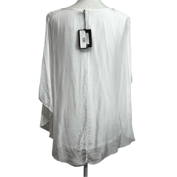 MADE IN ITALY - NEW WITH TAGS SIZE LARGE - 30% SILK WHITE TOP - OPEN SIDES - B19 - Picture 2 of 9